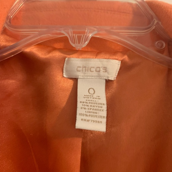 3/$20 Chico’s Coral Jacket Size 0 - Picture 2 of 3